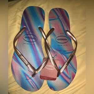 Havaianas Metallic Flip Flops
